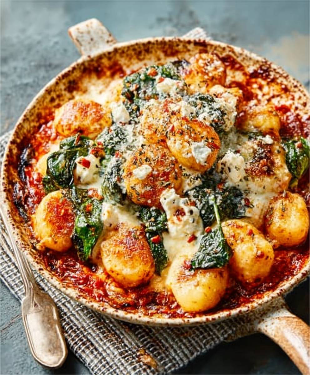 Creamy Gnocchi with Spinach Feta