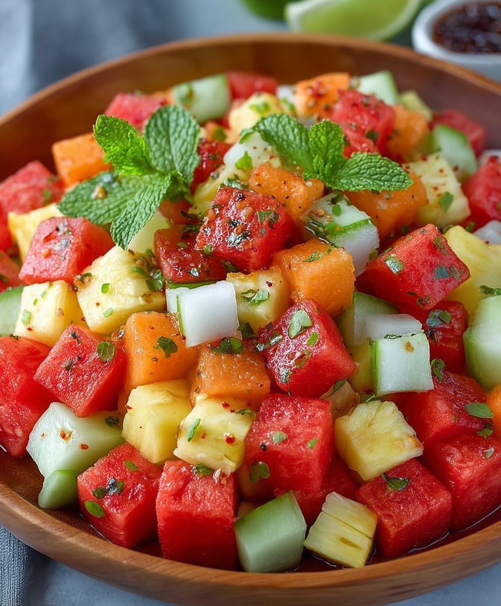 Watermelon Pineapple Salad