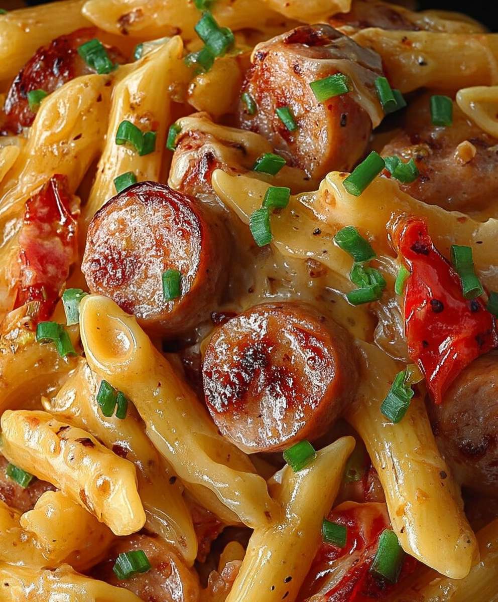 Cheesy Smoked Sausage Pasta