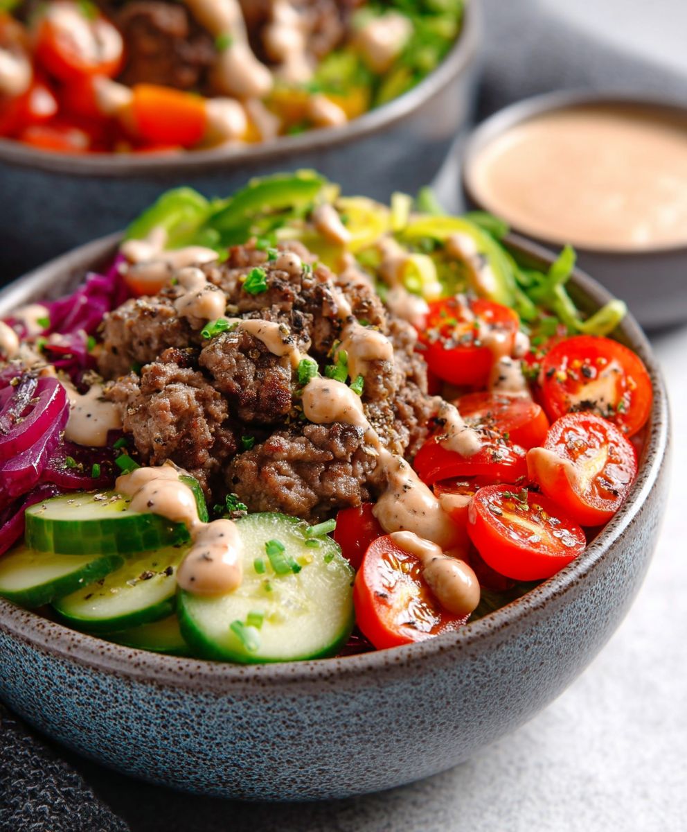 Healthy Burger Bowls