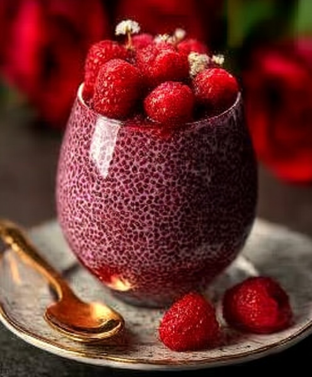 Vegan Raspberry Chia Pudding