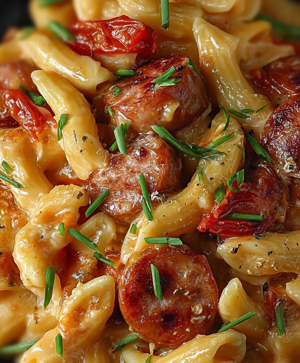 Cheesy Smoked Sausage Pasta