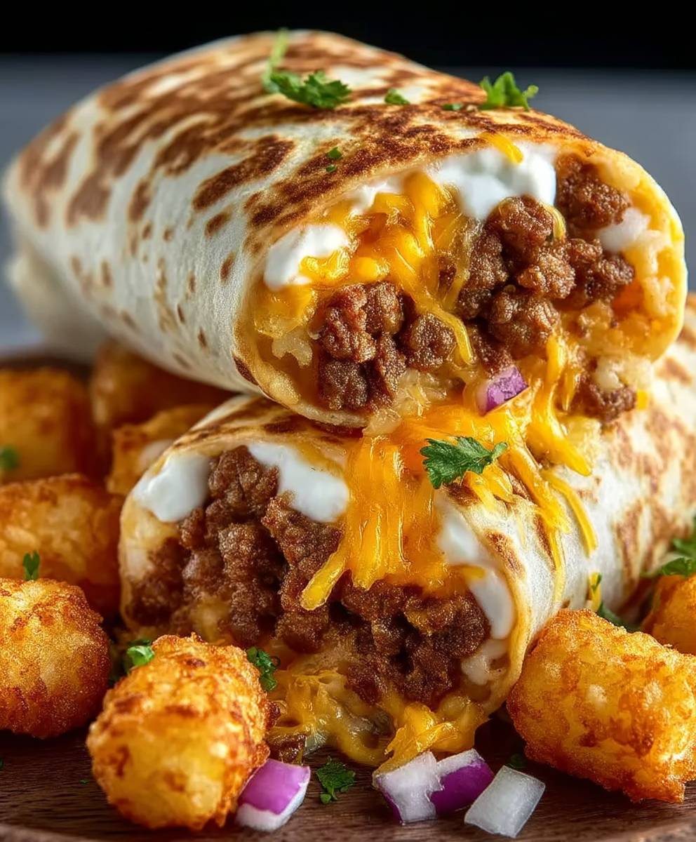 Cheesy Potato Burritos
