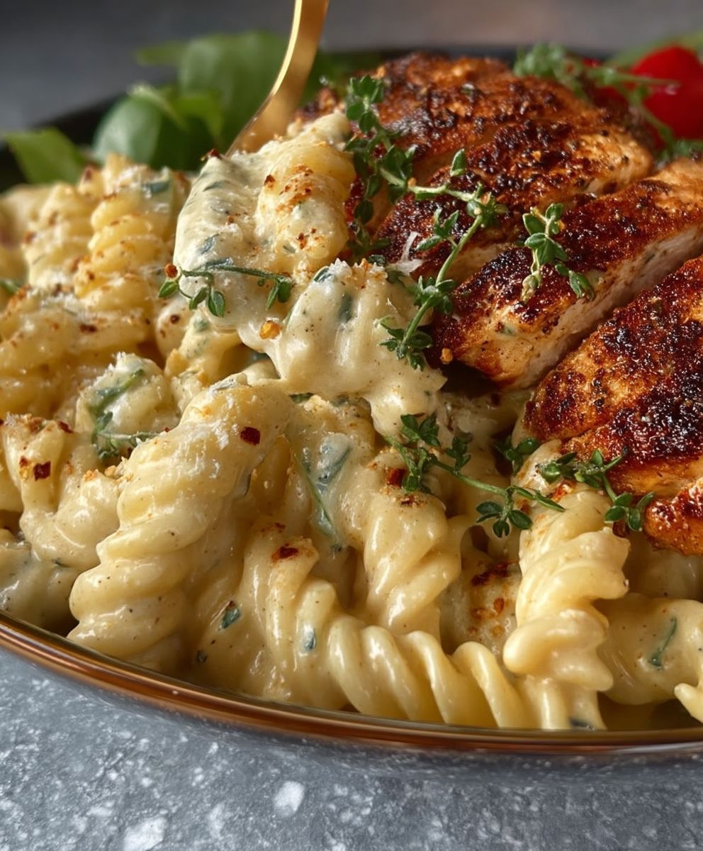 Creamy Chicken Garlic Pasta