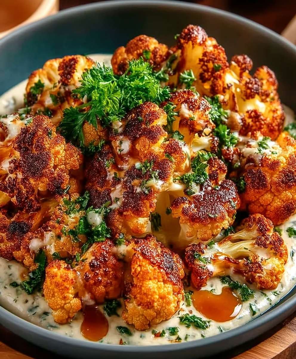 Moroccan Cauliflower Tahini Honey