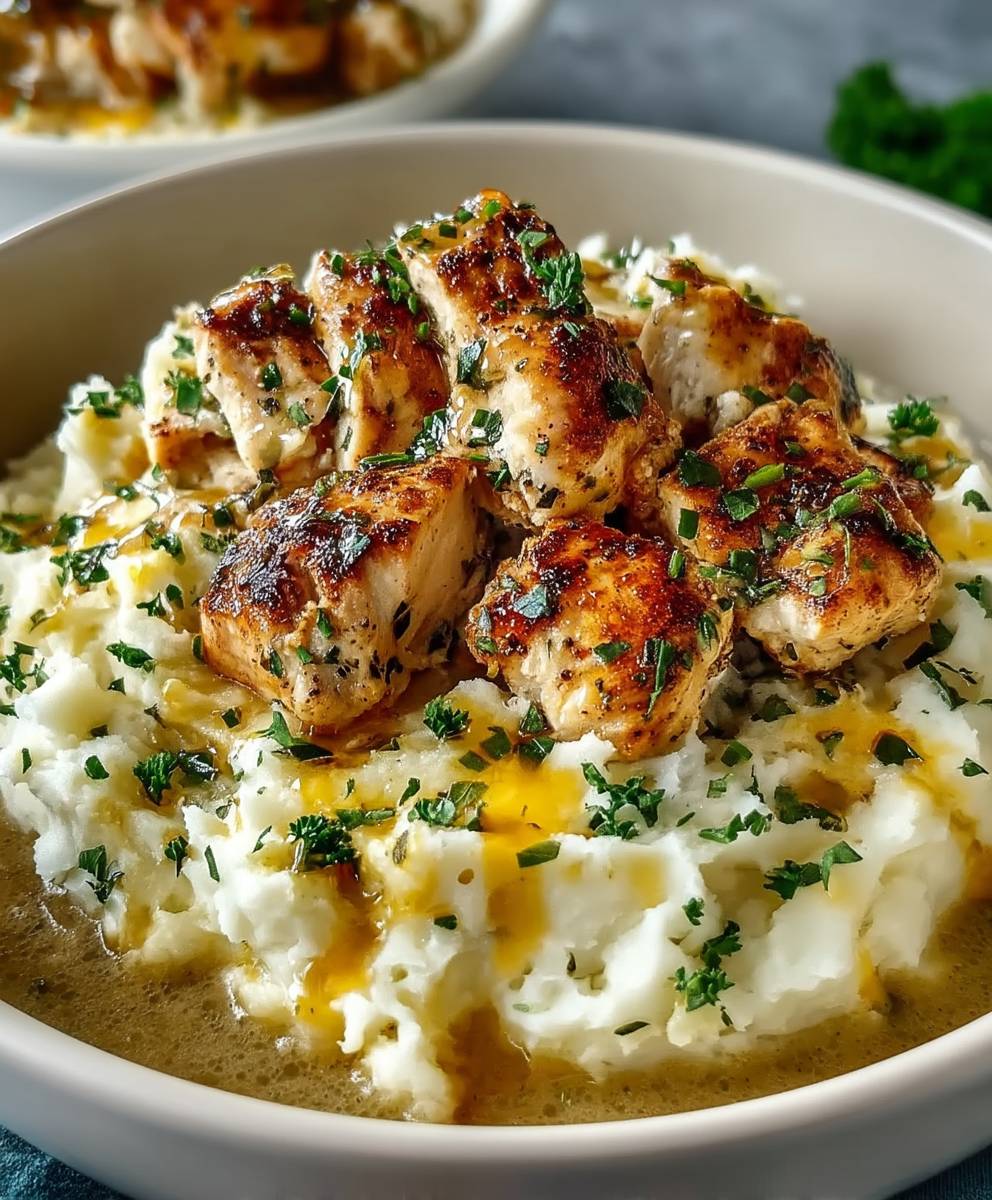 Chicken Mashed Potato Bowls