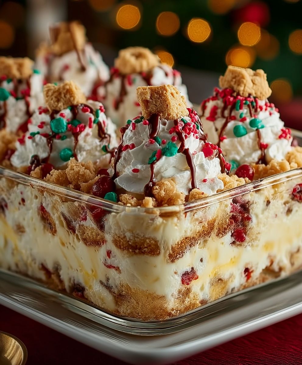 Christmas Cookie Lasagna