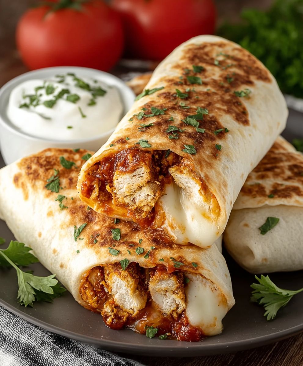 Crispy Air Fryer Chicken & Mozzarella Wraps – 20-Minute Dinner image 2